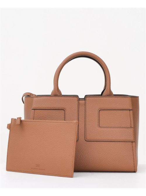 Brown women's handbag with logo ELISABETTA FRANCHI | BS35A56E2.EC1